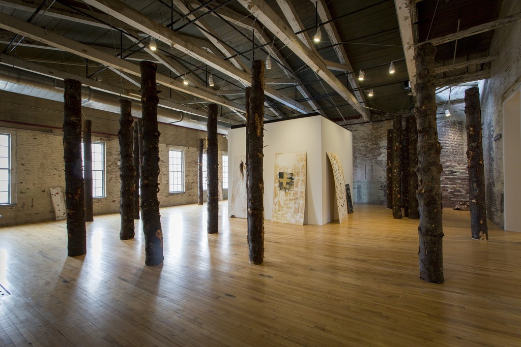 Installation view of Allison Janae Hamilton, Pitch, at MASS MoCA, March 2018. Photo by David Dashiell. Courtesy of the artist. Installation view of Allison Janae Hamilton, Pitch, at MASS MoCA, March 2018. Photo by David Dashiell. Courtesy of the artist.