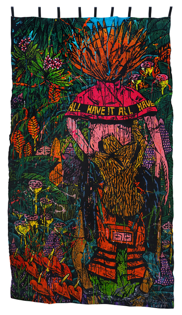 Eko Nugroho, ‘Another Coalition #2’, 2019, Textile Arts, Embroidered painting, Sullivan+Strumpf