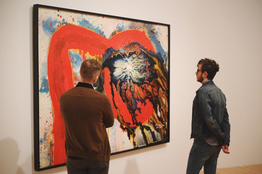 Installation view of "Between Action and the Unknown: The Art of Kazuo Shiraga and Sadamasa Motonaga." Courtesy of Dallas Museum of Art, Dallas (2015) Installation view of "Between Action and the Unknown: The Art of Kazuo Shiraga and Sadamasa Motonaga." Courtesy of Dallas Museum of Art, Dallas (2015)