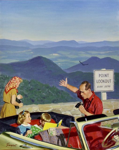 Richard Sargent, ‘Lookout Point, Saturday Evening Post Cover’, 1953, Painting, Oil on Canvas, The Illustrated Gallery