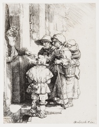 Beggars Receiving Alms at the Door of a House
