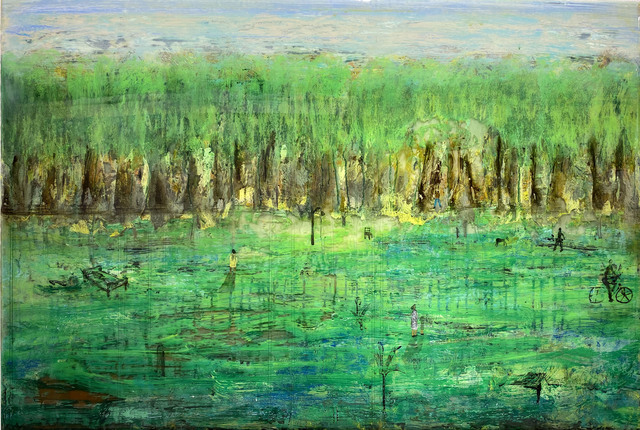 Arturo Mallmann, ‘VAGUENESS’, 2019, Painting, Acrylic and resin on board, Judy Ferrara Gallery