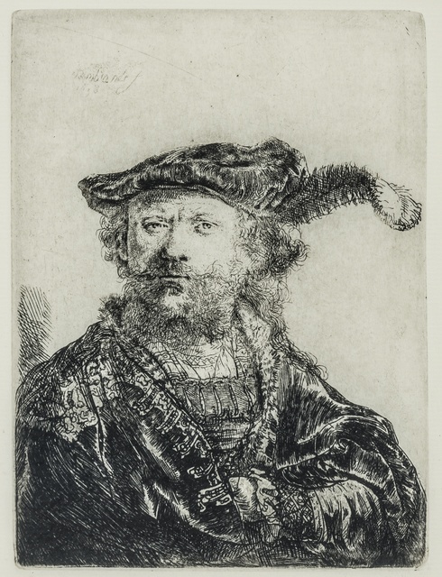 Rembrandt van Rijn | Self-portrait in a Velvet Cap with Plume (1638 ...