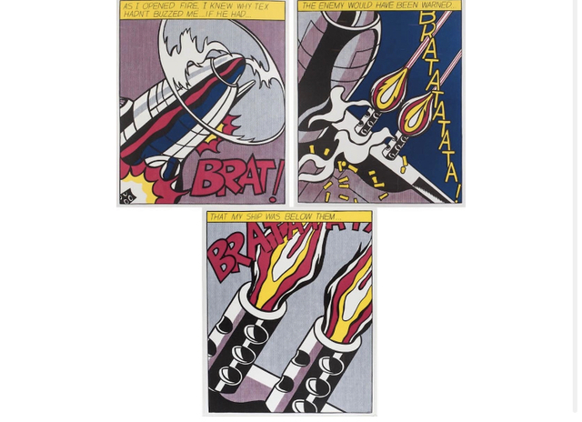 Roy Lichtenstein, ‘As I Open Fire’, 1966-2000, Print, Offset lithograph on heavy weight paper, Leonards Art