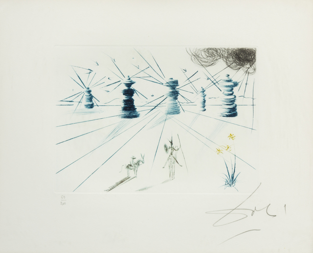 Salvador Dalí, ‘Don Quichotte et les moulins à vent’, 1969, Hindman