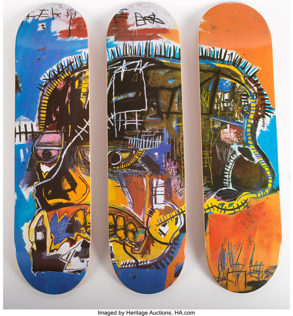 Jean-Michel Basquiat, ‘Skull triptych’, 2014, Heritage Auctions