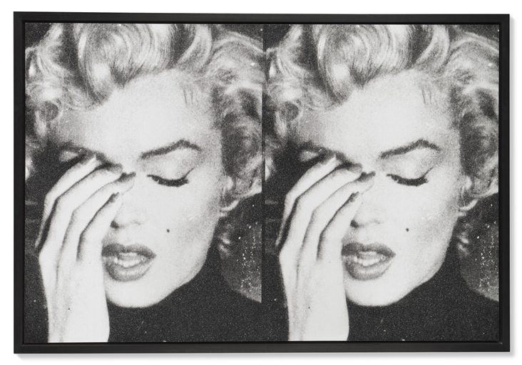 Russell Young - Marilyn Crying Diptych - Black &amp; White