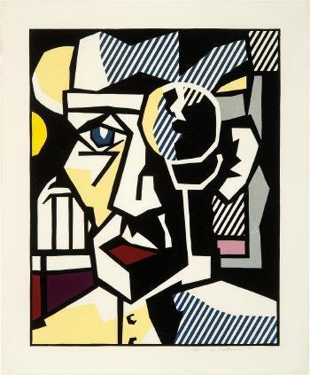 Roy Lichtenstein - Dr. Waldmann (from Expressionist Woodcuts Series)