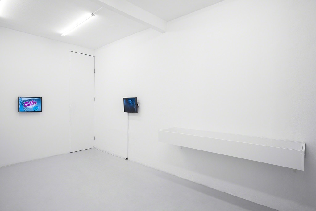 Exhibition view: Christian Marclay - Graphic Scores:
left: ZOOM ZOOM
middle: SCREEN PLAY
right: Showcase with TO BE CONTINUED
Photo: Verena Nagl Exhibition view: Christian Marclay - Graphic Scores:
left: ZOOM ZOOM
middle: SCREEN PLAY
right: Showcase with TO BE CONTINUED
Photo: Verena Nagl