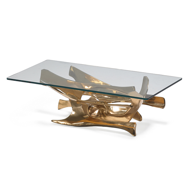 Fred Brouard, ‘Coffee table, France’, Design/Decorative Art, Cast bronze, glass, Rago/Wright