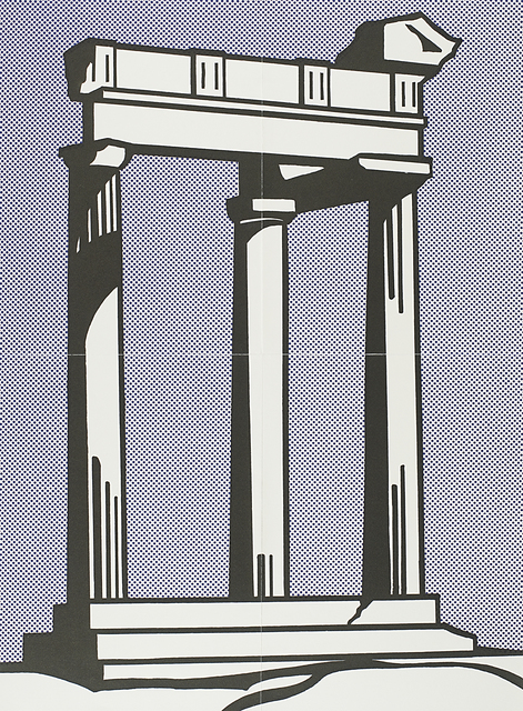 Roy Lichtenstein, ‘Temple’, 1964, Print, Offset lithograph in colors (mailer), Rago/Wright