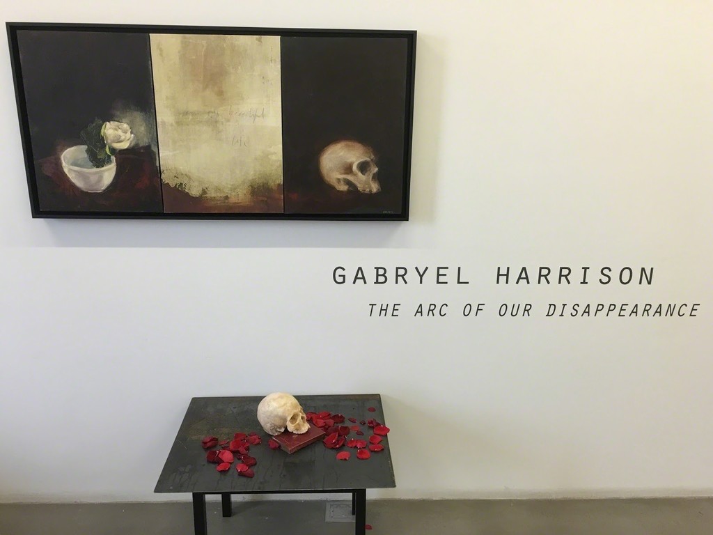 Install Shot of Gabryel Harrison's "The Arc of Our Disappearance" Install Shot of Gabryel Harrison's "The Arc of Our Disappearance"