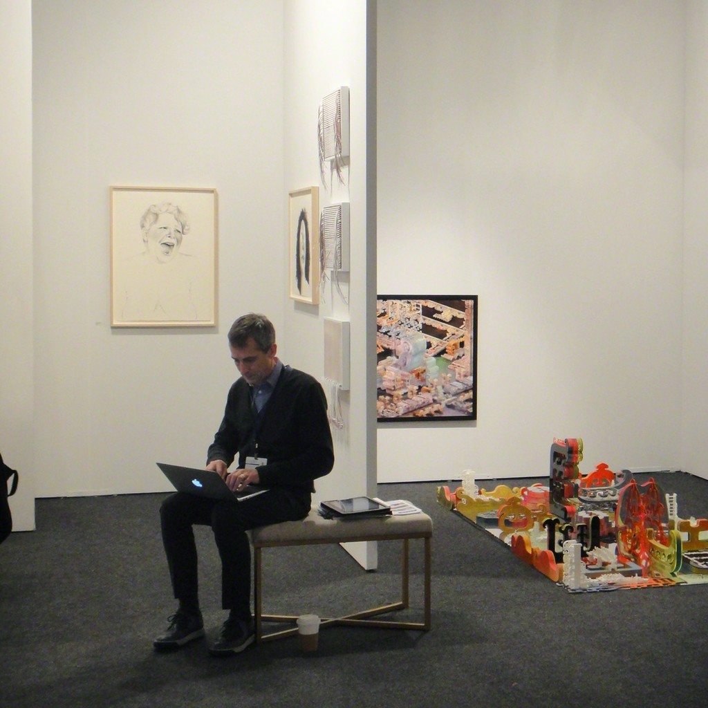Left to right: drawings by Samantha Wall, embellished Lambda photographs by Ben Buswell, sculptural installation by Brenna Murphy. Left to right: drawings by Samantha Wall, embellished Lambda photographs by Ben Buswell, sculptural installation by Brenna Murphy.