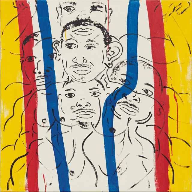 Keith Haring, ‘Red-Yellow-Blue #16 (Portrait of Adolpho)’, 1987, Phillips