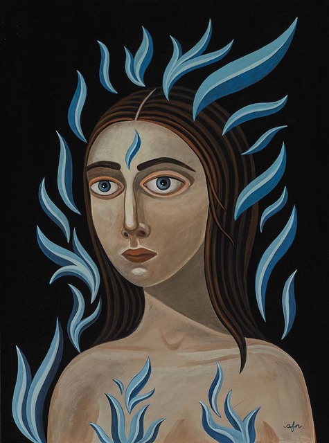 Anne Faith Nicholls, ‘Cool, Like Blue Flames’, 2017, Painting, Acrylic on canvas, Martin Lawrence Galleries