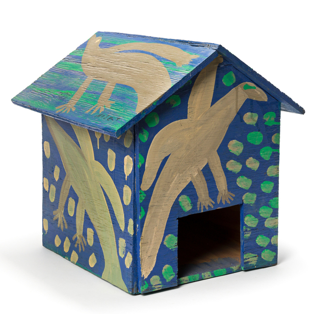 Mose Tolliver, ‘Untitled (Birdhouse)’, circa 1985, Mixed Media, Wood construction and house paint, Swann Auction Galleries