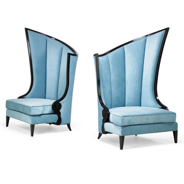 ‘Contemporary Pair Of Oversize Lounge Chairs, USA’, second half of the 20th C., Rago/Wright