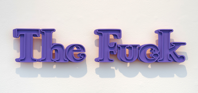 Wayne White, ‘The Fuck’, 2019, Sculpture, Acrylic on MDF, Joshua Liner Gallery