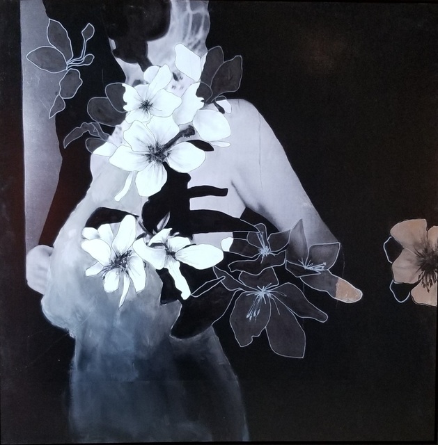 Virginie Bocaert, ‘Beauty in Bow’, 2019, Painting, Mixed media on board, Thompson Landry Gallery