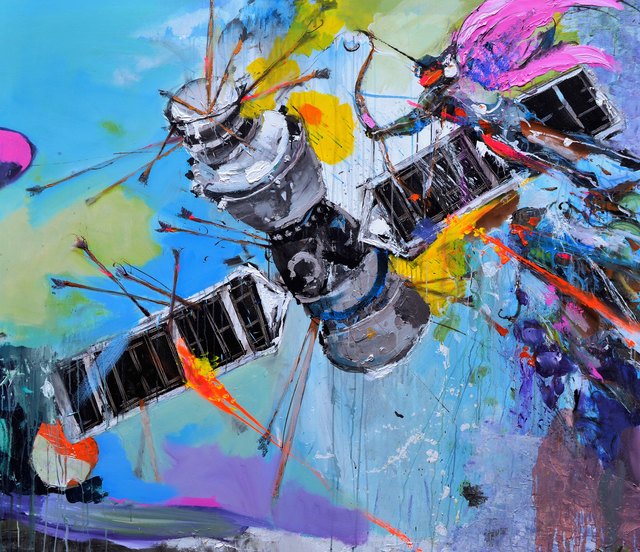 Frank David Valdés, ‘ The intruder’, 2019, Painting, Mixed media on canvas, ArteMorfosis - Cuban Art Platform