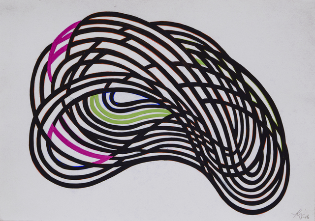 Linda Fleming, ‘Gouache Wall Drawing (black)’, 2017, Robischon Gallery