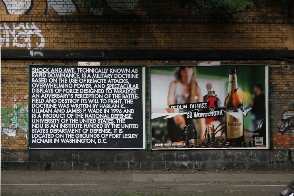 Robert Montgomery, site-specific installation on Yorckstraße, 2012, photo: Robert Montgomery Studio Robert Montgomery, site-specific installation on Yorckstraße, 2012, photo: Robert Montgomery Studio