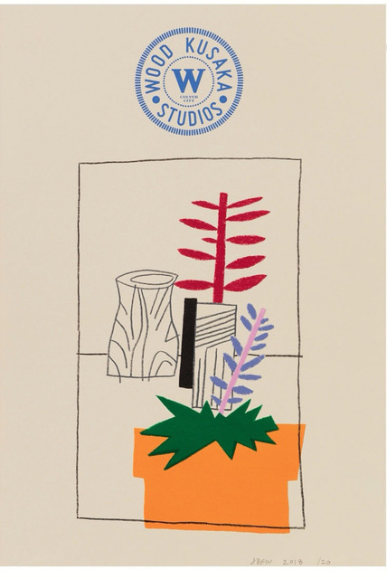Jonas Wood, ‘Notepad doodle 2 (state I)’, 2018, Print, 8 colour lithograph on buff Rives BFK paper, Lougher Contemporary