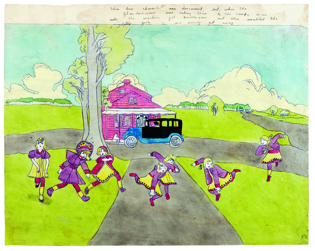 Henry Darger, ‘Young Rebonna Dorthereans Blengins Catherine Isles Female, One whiplash-tail’, 1910-1970, Musée d'Art Moderne de la Ville de Paris