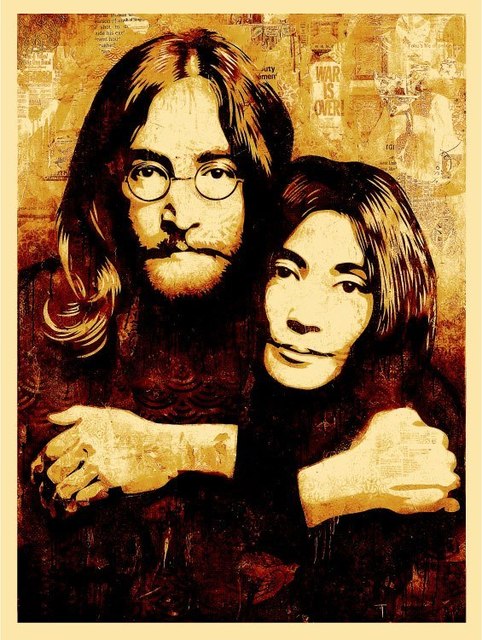 Shepard Fairey, ‘John & Yoko Canvas Print’, 2010, Black Book Gallery