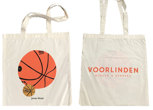 Jonas Wood, ‘"Jonas Wood", 2017, Exhibition Tote Bag Silkscreen on Canvas, Jonas Wood/Shio Kusaka at Voorlinden Museum Netherlands’, 2017, Ephemera or Merchandise, Silkscreen on Canvas, VINCE fine arts/ephemera
