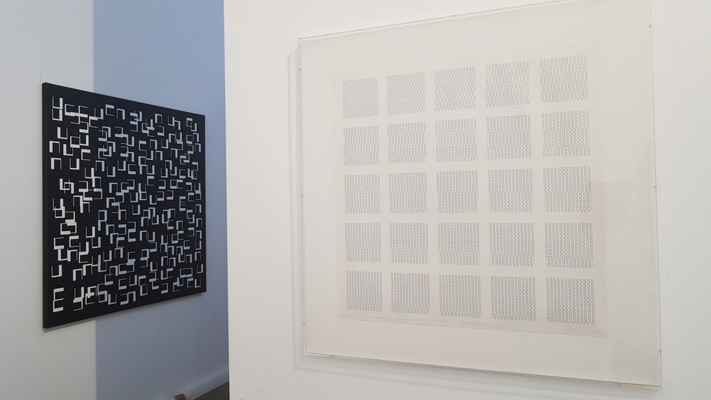 Vera Molnar + Norman Dilworth + François Morellet - Art Brussels April 2018 - Oniris Gallery booth Vera Molnar + Norman Dilworth + François Morellet - Art Brussels April 2018 - Oniris Gallery booth
