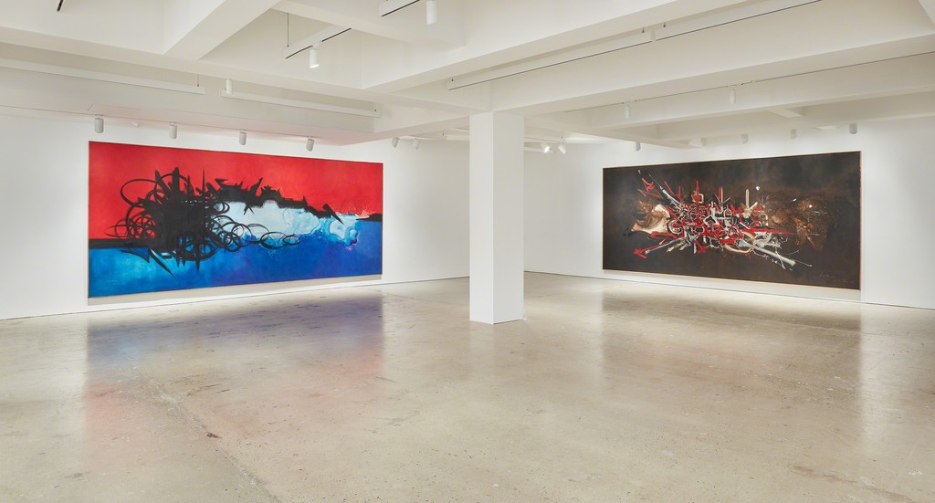 Georges Mathieu: Monumental Paintings at Nahmad Contemporary
photo by Tom Powel Imaging © Comité Georges Mathieu - 2019 Artists Rights Society - ARS New York - ADAGP Paris Georges Mathieu: Monumental Paintings at Nahmad Contemporary
photo by Tom Powel Imaging © Comité Georges Mathieu - 2019 Artists Rights Society - ARS New York - ADAGP Paris