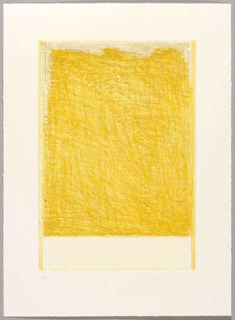 John Zurier, ‘October 3 (Yellow)’, 2017, Print, Soft grounbd etching, BORCH