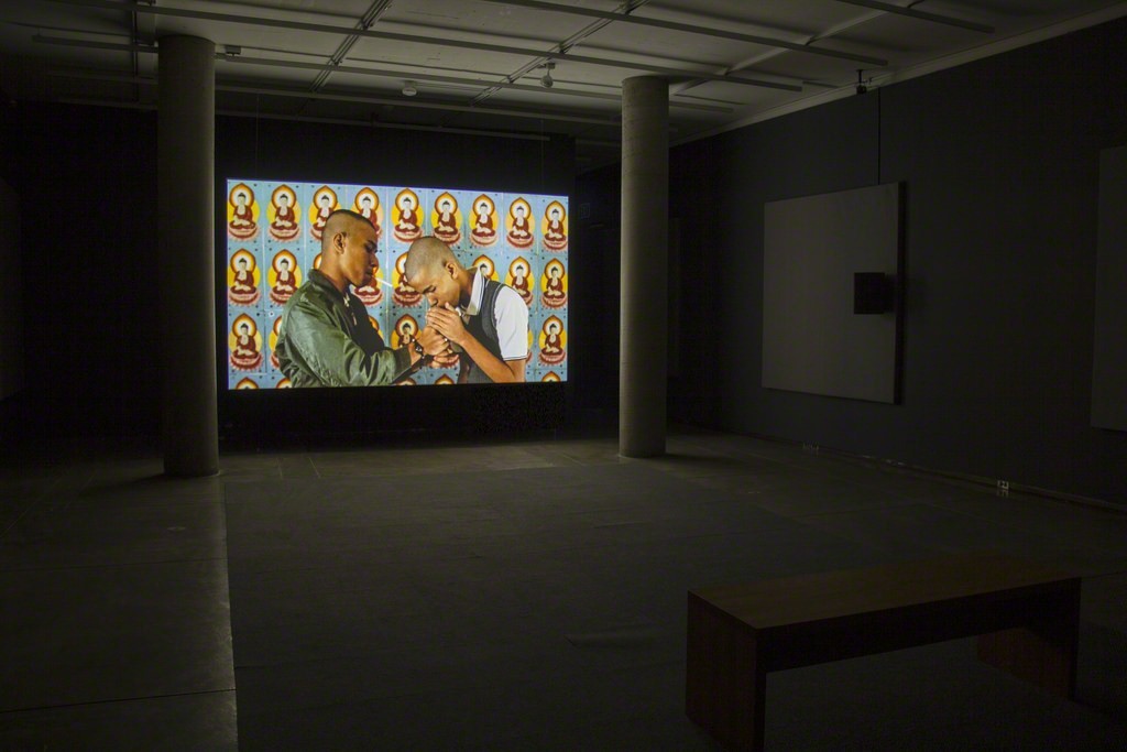 Installation view, Carpenter Center, 2016. Phil Collins, the meaning of style, 2011. Installation view, Carpenter Center, 2016. Phil Collins, the meaning of style, 2011.
