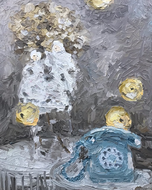 Marolize Southwood, ‘Floating or falling, I don't really know.’, 2019, Painting, Oil on canvas board, 99 Loop Gallery