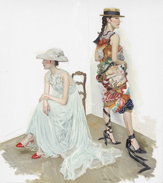 Chen Danqing, ‘Colourful Clothing and Muslin Dress’, 2017, Painting, Oil on canvas, Tang Contemporary Art
