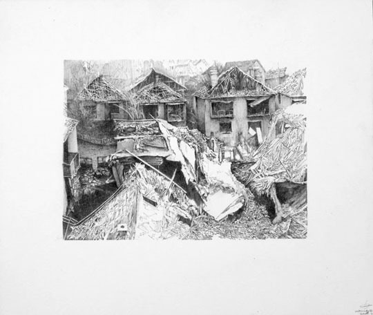 Kelly Wallace, ‘Sticks n Stones’, 2008, Drawing, Collage or other Work on Paper, Graphite on Paper, Seraphin Gallery