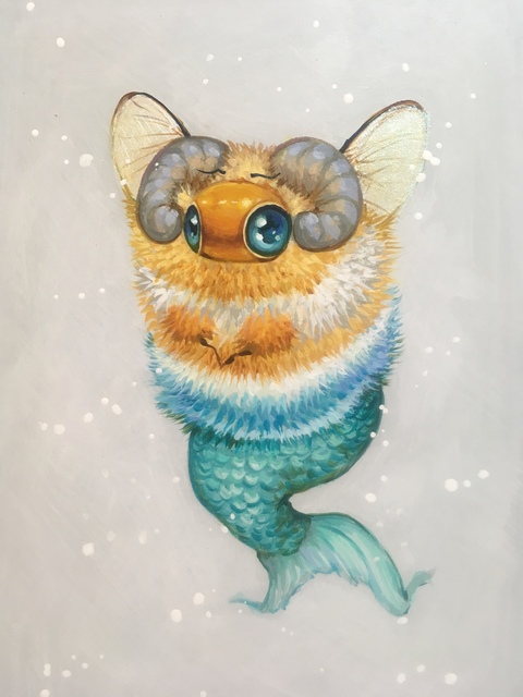 Camilla d'Errico, ‘Buzzicorn’, 2019, Painting, Duo oils and acrylic on board, Haven Gallery
