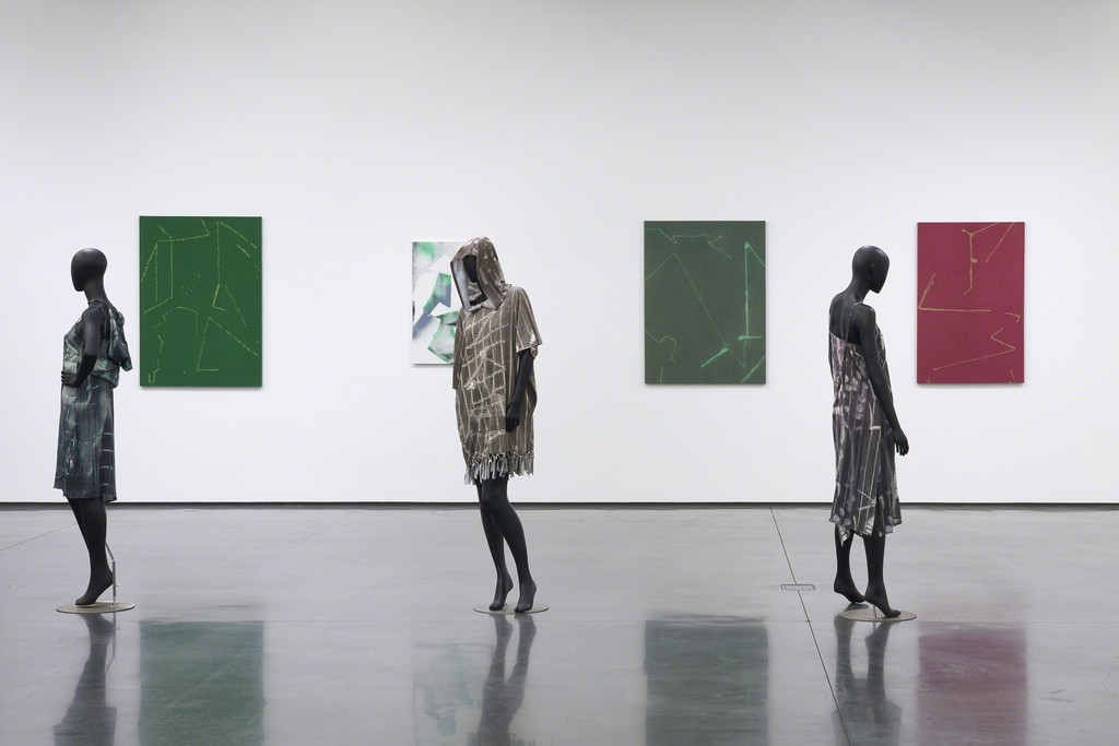 Installation view: Cheryl Donegan, GRLZ + VEILS, 2018. Photo: Tony Prikryl Installation view: Cheryl Donegan, GRLZ + VEILS, 2018. Photo: Tony Prikryl