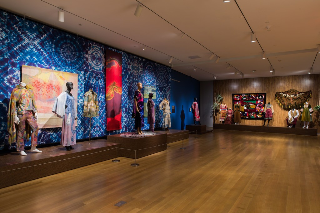 Installation view of 'Counter-Couture: Handmade Fashion in an American Counterculture', 2017. Photo by Jenna Bascom. Installation view of 'Counter-Couture: Handmade Fashion in an American Counterculture', 2017. Photo by Jenna Bascom.