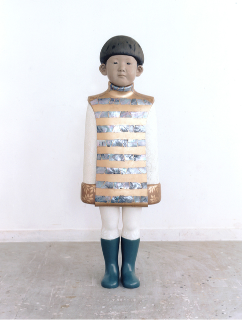 Tomotaka Yasui, ‘Untitled (boy)’, 2011, Sculpture, Urushi, linen, mother of pearl, iwa-enogu, glue, metal powder, obsidian, marble, Dillon + Lee