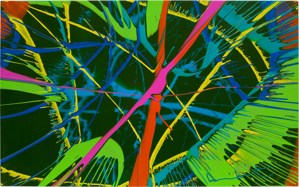 Damien Hirst - Beautiful Life Line, Rip Chord, Sealed for Freshness in a Tunnel of Love Painting