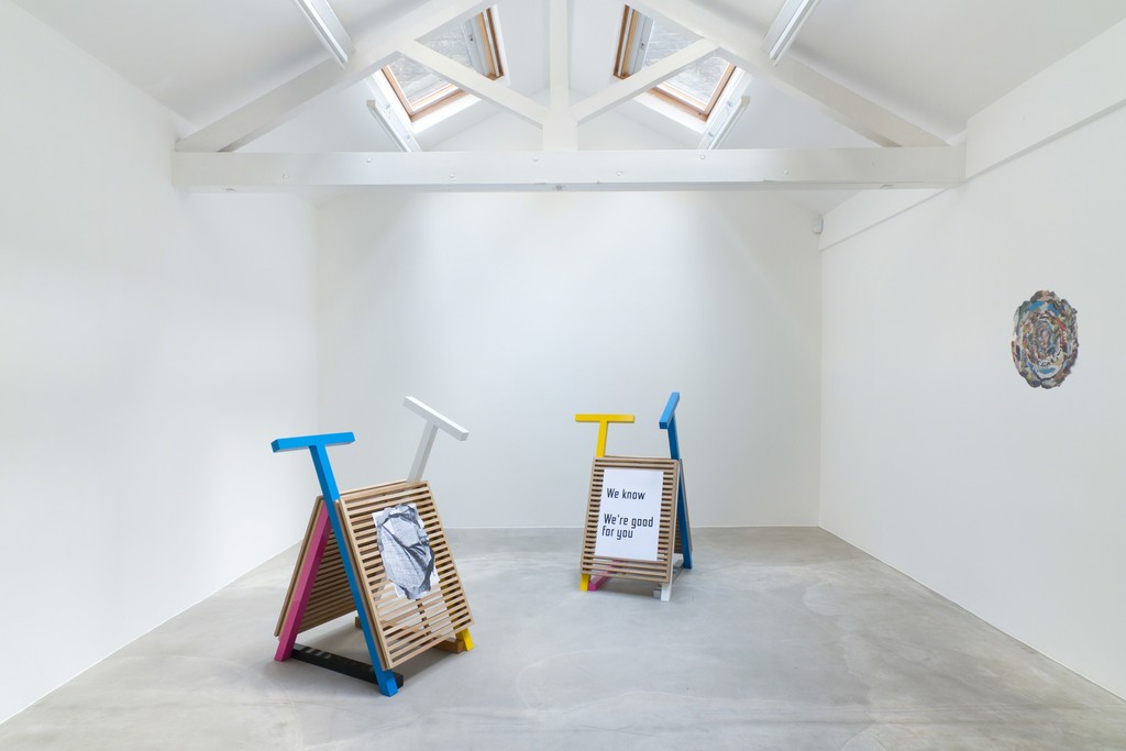 Gavin Wade, A-type Display Unit (after Kiesler and Krischanitz) #2, 2017.
Rachel Lowe, Investment Head, 2017.
Gavin Wade, A-type Display Unit (after Kiesler and Krischanitz) #1, 2017.
Rachel Lowe and Gavin Wade, designed by James Langdon, A for All, W for We, 2017 (detail).
Rachel Lowe, 5 Weeks, 2017. Gavin Wade, A-type Display Unit (after Kiesler and Krischanitz) #2, 2017.
Rachel Lowe, Investment Head, 2017.
Gavin Wade, A-type Display Unit (after Kiesler and Krischanitz) #1, 2017.
Rachel Lowe and Gavin Wade, designed by James Langdon, A for All, W for We, 2017 (detail).
Rachel Lowe, 5 Weeks, 2017.