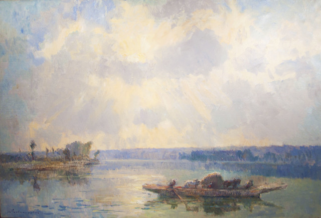 Albert Lebourg, ‘Ferryboat from La Bouille, Morning (Le Bac de la Bouille, le matin)’, 1912, R. S. Johnson Fine Art