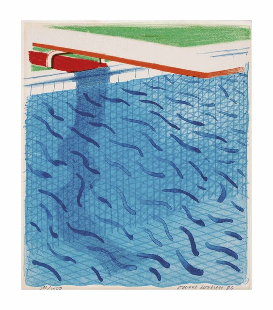David Hockney, ‘Pool made with paper and blue Ink for book’, 1980, Christie's