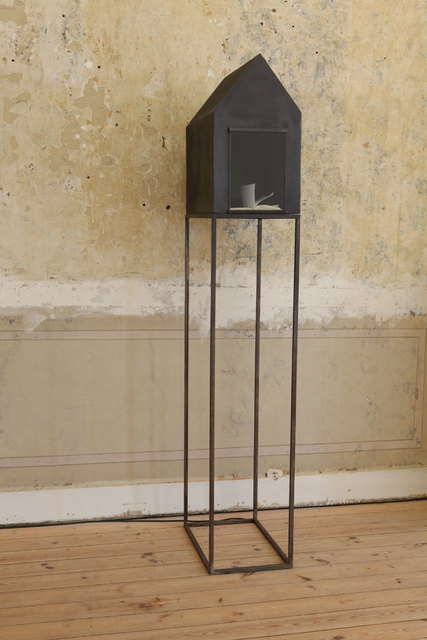 Gregorio Botta, ‘“Not Yet” ’, Sculpture, Iron, glass, paper, Montoro12 Contemporary Art