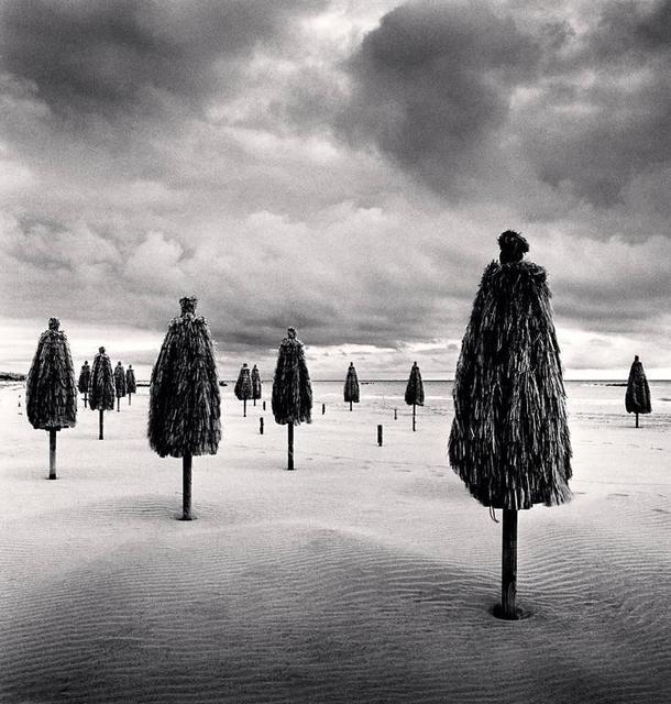 Michael Kenna, ‘Thirteen Beach Umbrellas, Montesilvano, Abruzzo, Italy. ’, 2015, Photography, Silver Gelatin Print, Weston Gallery