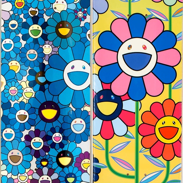 Takashi Murakami, ‘Takashi Murakami Flowers Skateboard Decks (Set of 2)’, 2017/2019, Mixed Media, Screen-print on maple wood skate decks, Lot 180