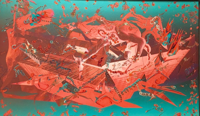 Gegam Kacherian, ‘Flight Over The Night Sky’, 2018, Painting, Acrylic & UV coated Ink on Mylar, Tufenkian Fine Arts
