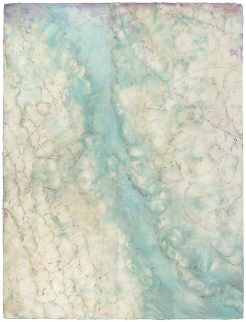 Elise Wagner, ‘Glacier Stream II’, 2019, Painting, Encaustic and Oil on Panel, Frederick Holmes and Company